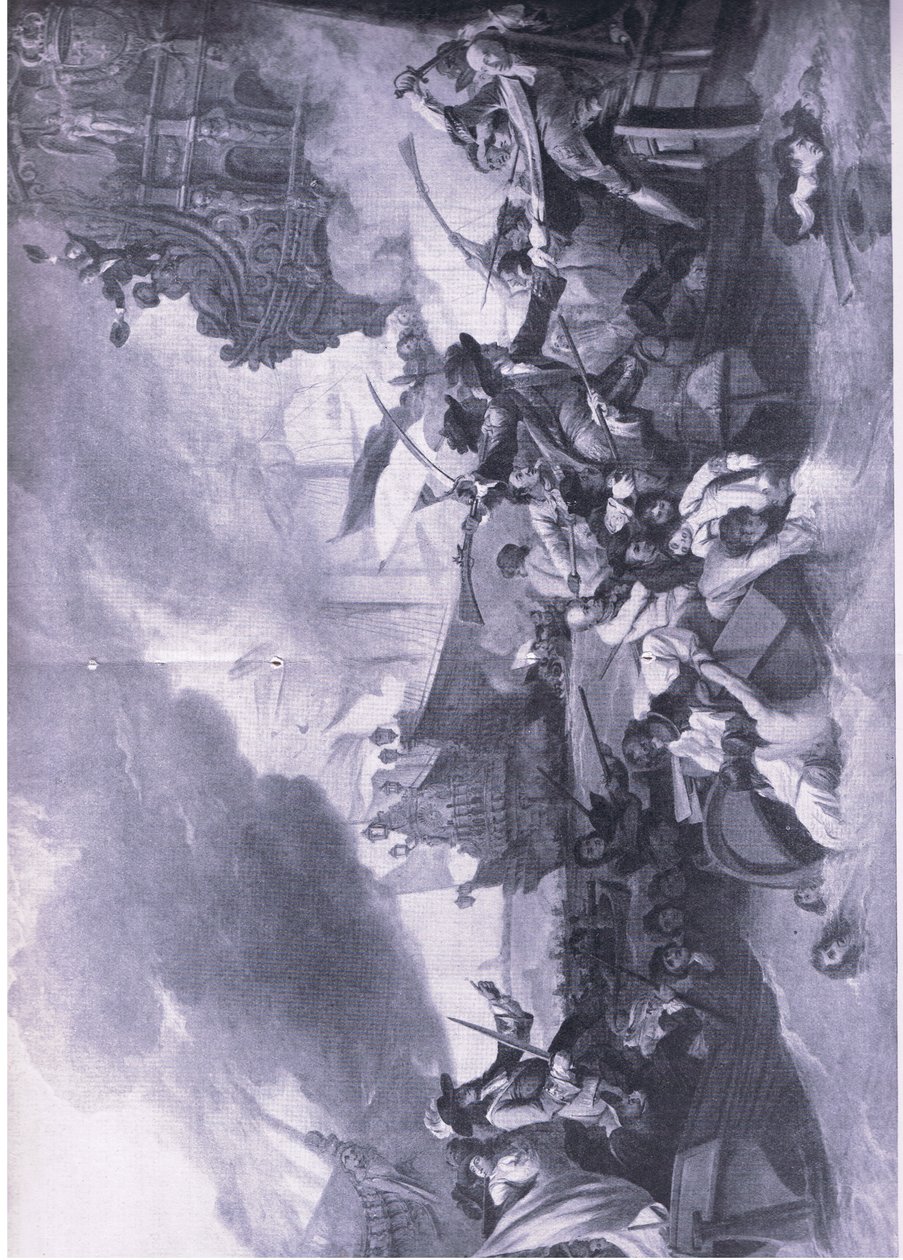 A Batalha de La Hogue, 23-24 de maio de 1692: Destruição da frota francesa, ilustração das Batalhas Britânicas na Terra e no Mar, 1915 de George the Elder Chambers
