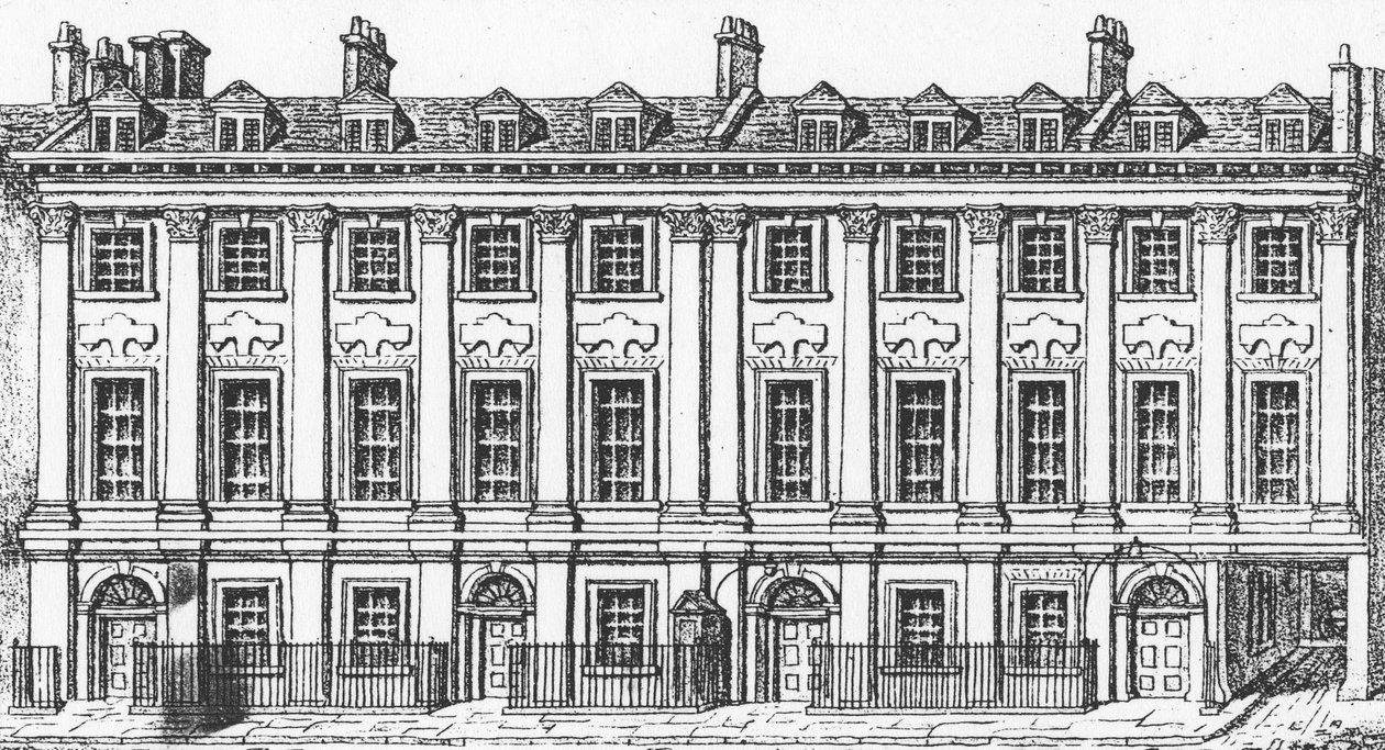 Casas da Grande Rua da Rainha, 1817 de George the Elder Scharf