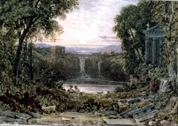 Pôr do Sol, Tivoli de George the Younger Barret