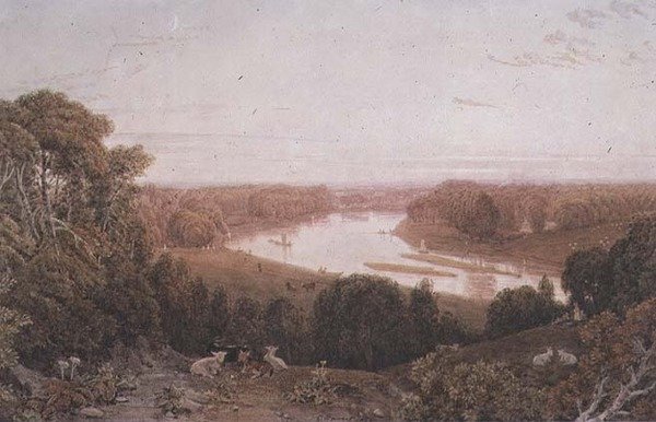 Vista de Richmond Hill, Surrey de George the Younger Barret