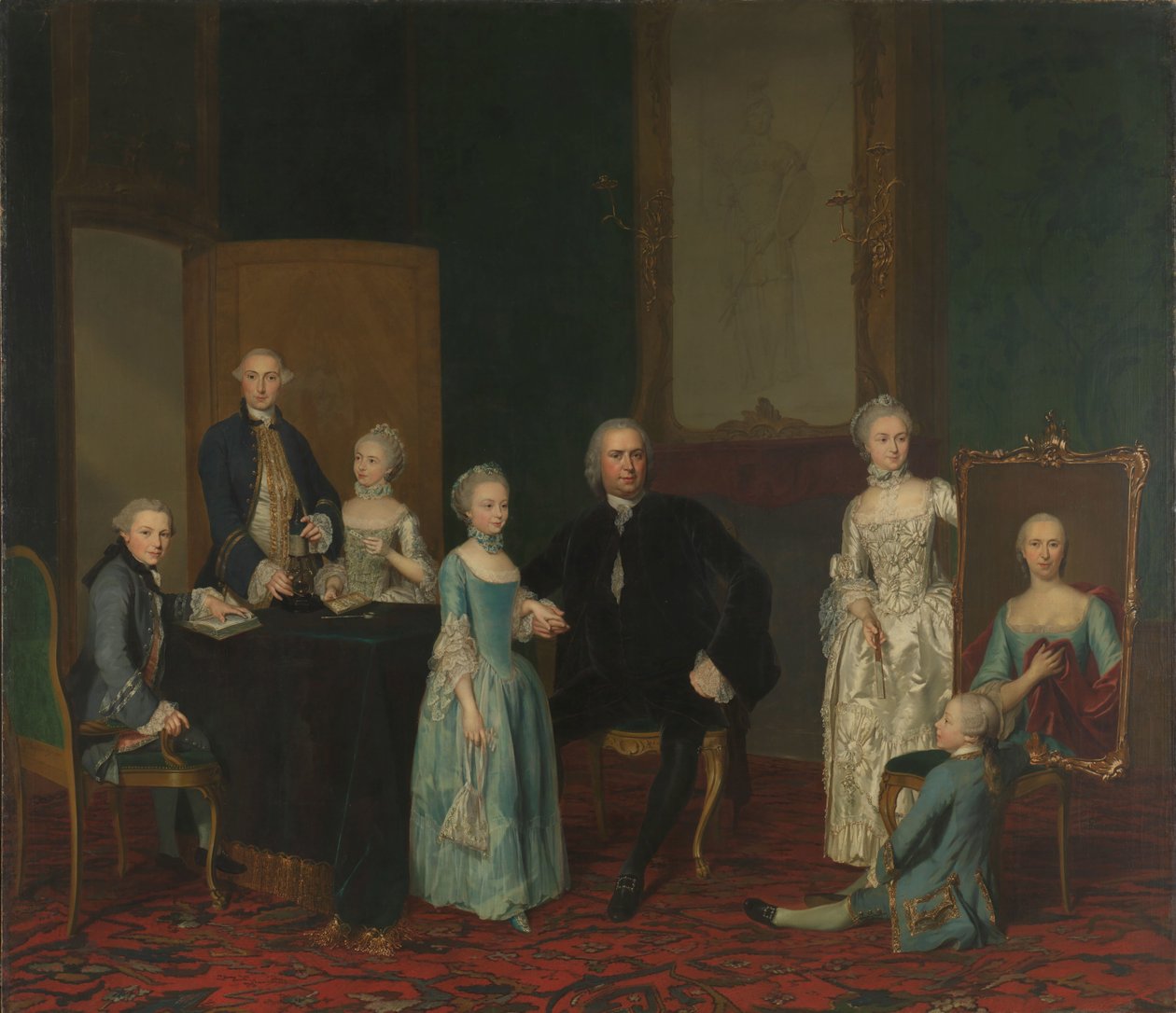 Retrato de Pieter Cornelis Hasselaer, Conselheiro da Companhia Holandesa das Índias Orientais e Burgomaster de Amsterdã, com sua família de George van der Mijn