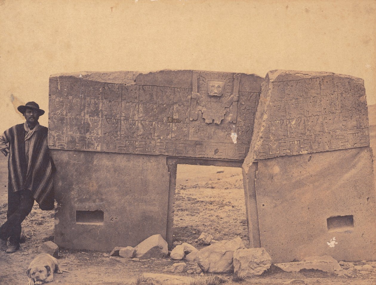 Alphons Stübel no Portal do Sol, Tiahuanaco de Georges B. Von Grumbkow