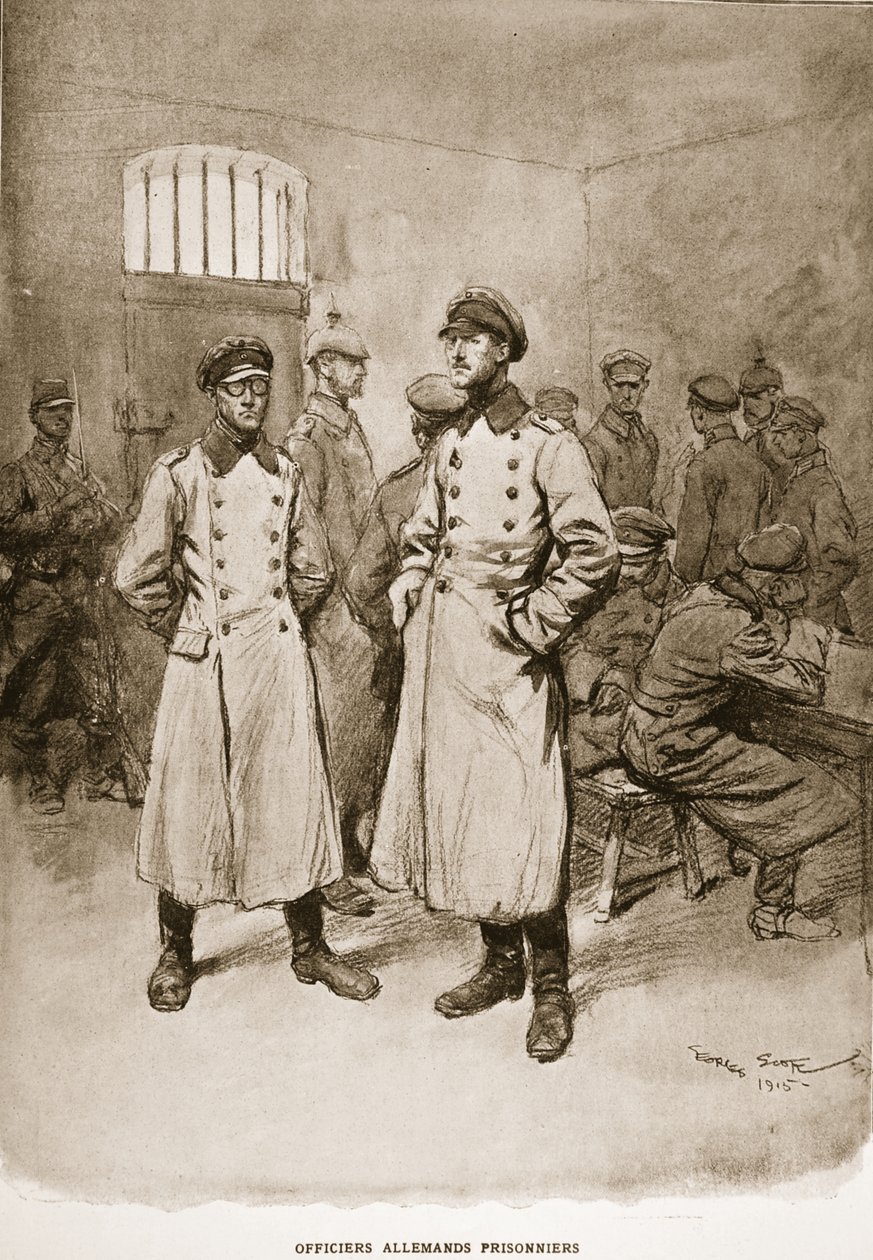 Oficiais alemães capturados, 1915 de Georges Bertin Scott