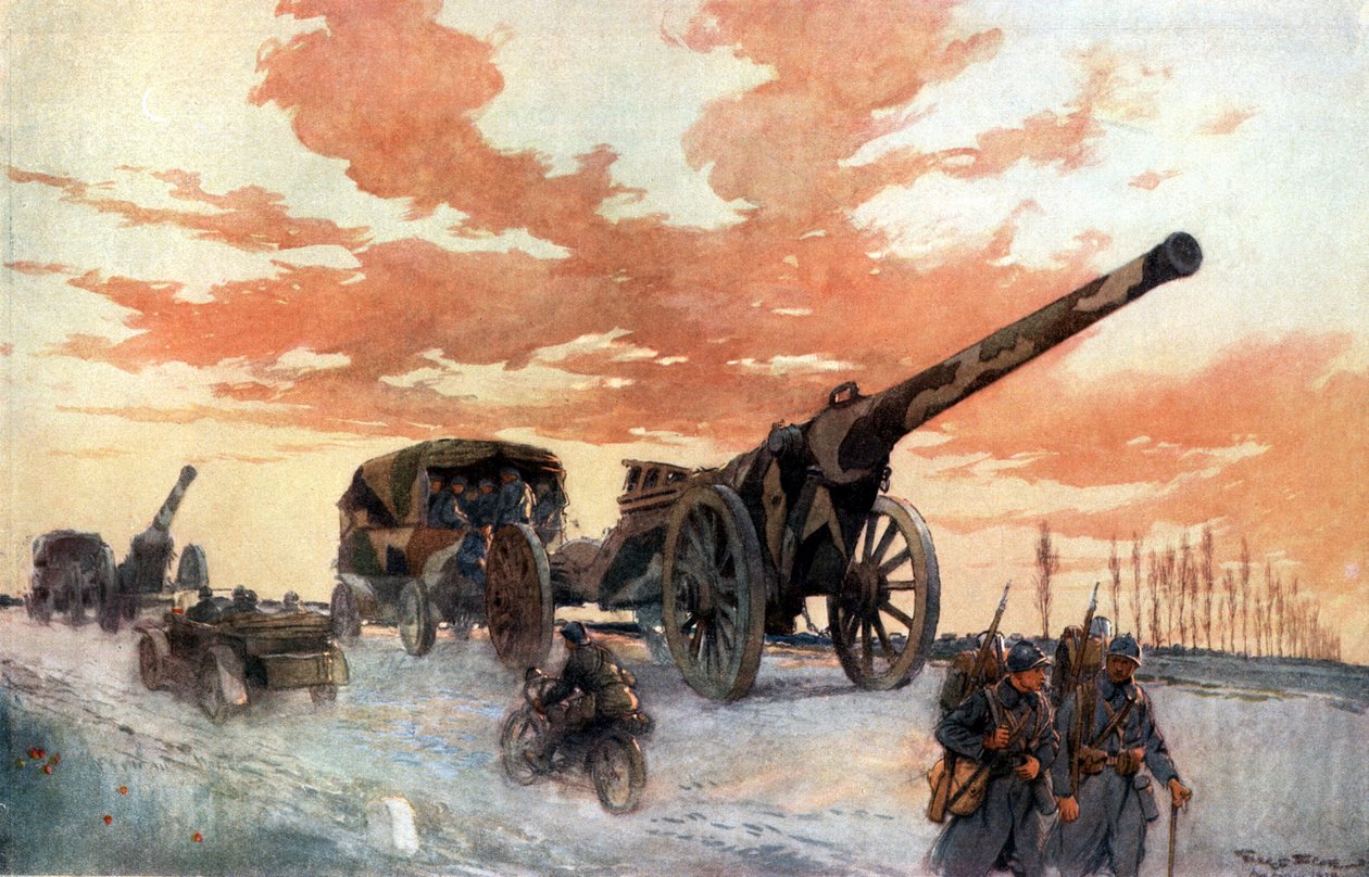 Comboio de Artilharia Motorizada, 1918 de Georges Bertin Scott