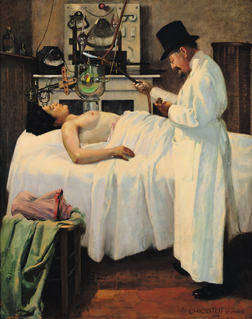 A primeira tentativa de tratar o câncer com raios X pelo doutor Chicotot, 1907 de Georges Chicotot