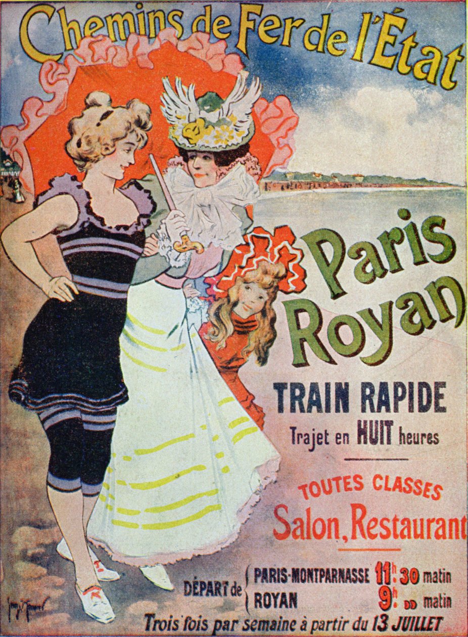 Anúncio para a linha férrea Paris-Royan, c.1908 de Georges Meunier