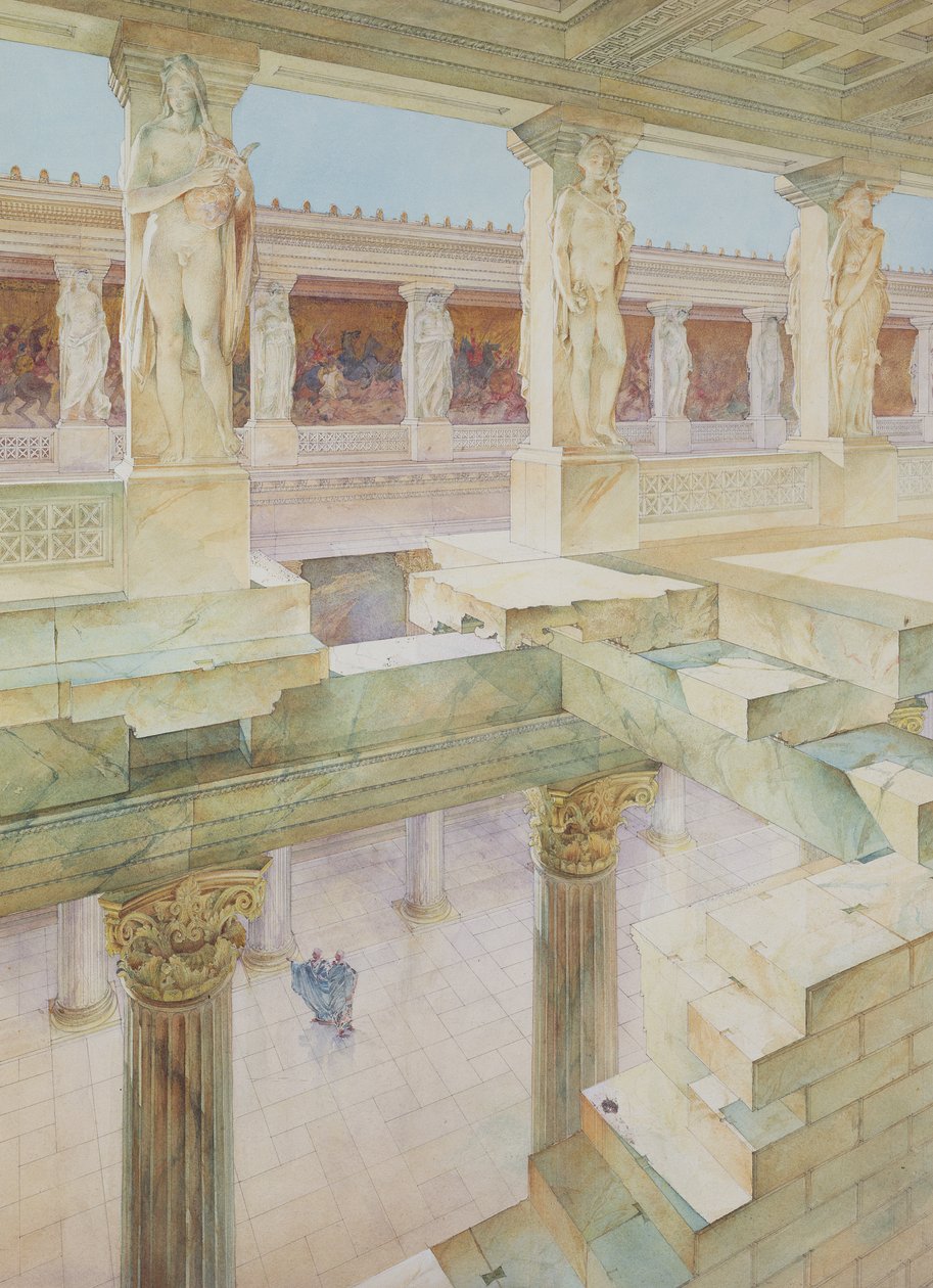 Estudo de um templo romano (wc no papel) de Georges Paul Chedanne