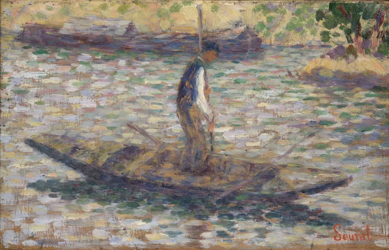 Um pescador, c.1884 de Georges Seurat