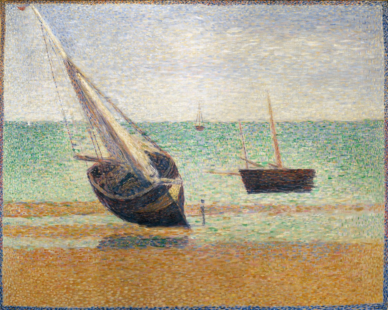 Maré baixa em Grandcamp, 1885 de Georges Seurat