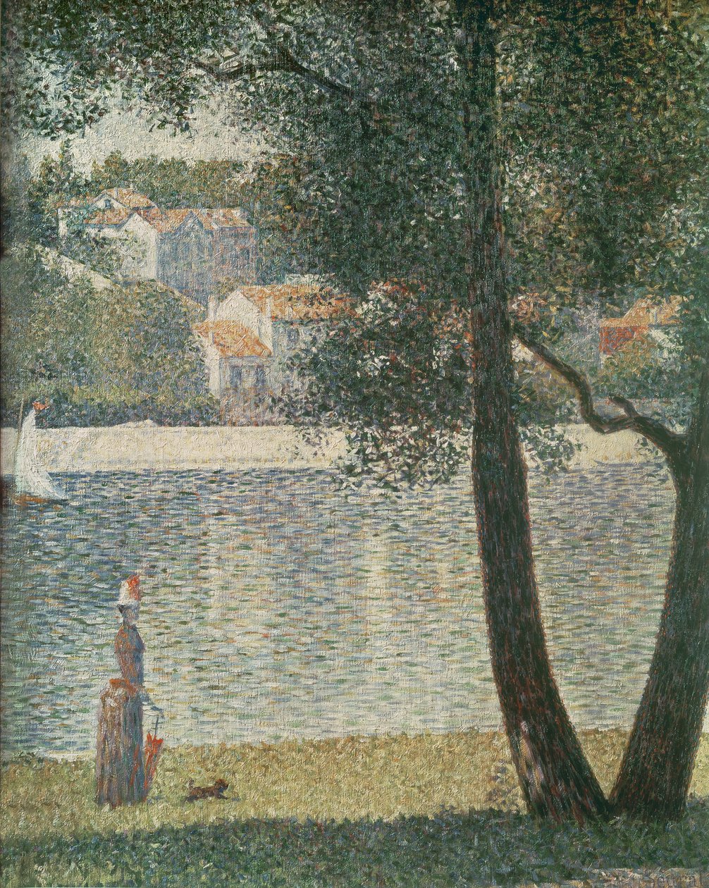 O Sena em Courbevoie, 1885 de Georges Seurat