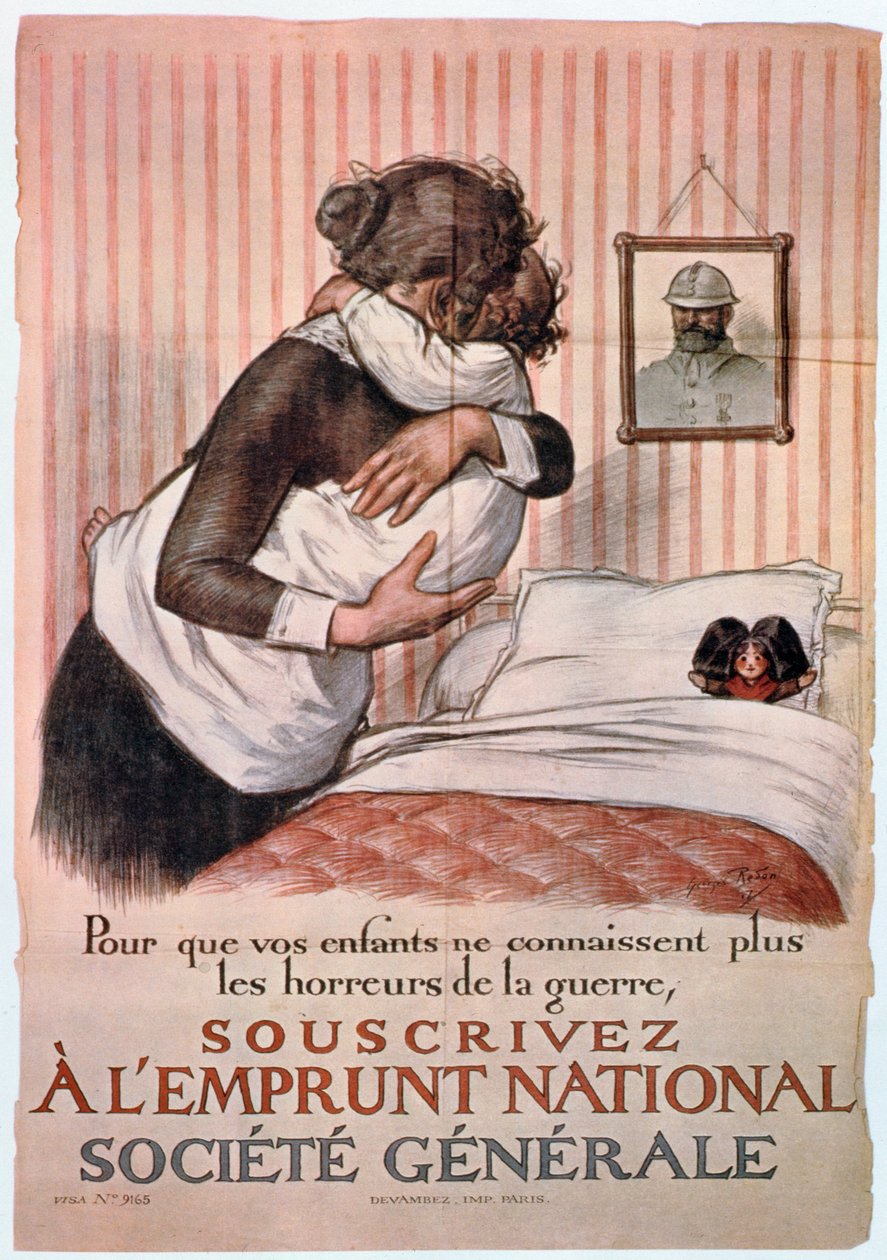 Cartaz para o Empréstimo Nacional, 1ª Guerra Mundial, França (ver também 182121) de Georges Redon