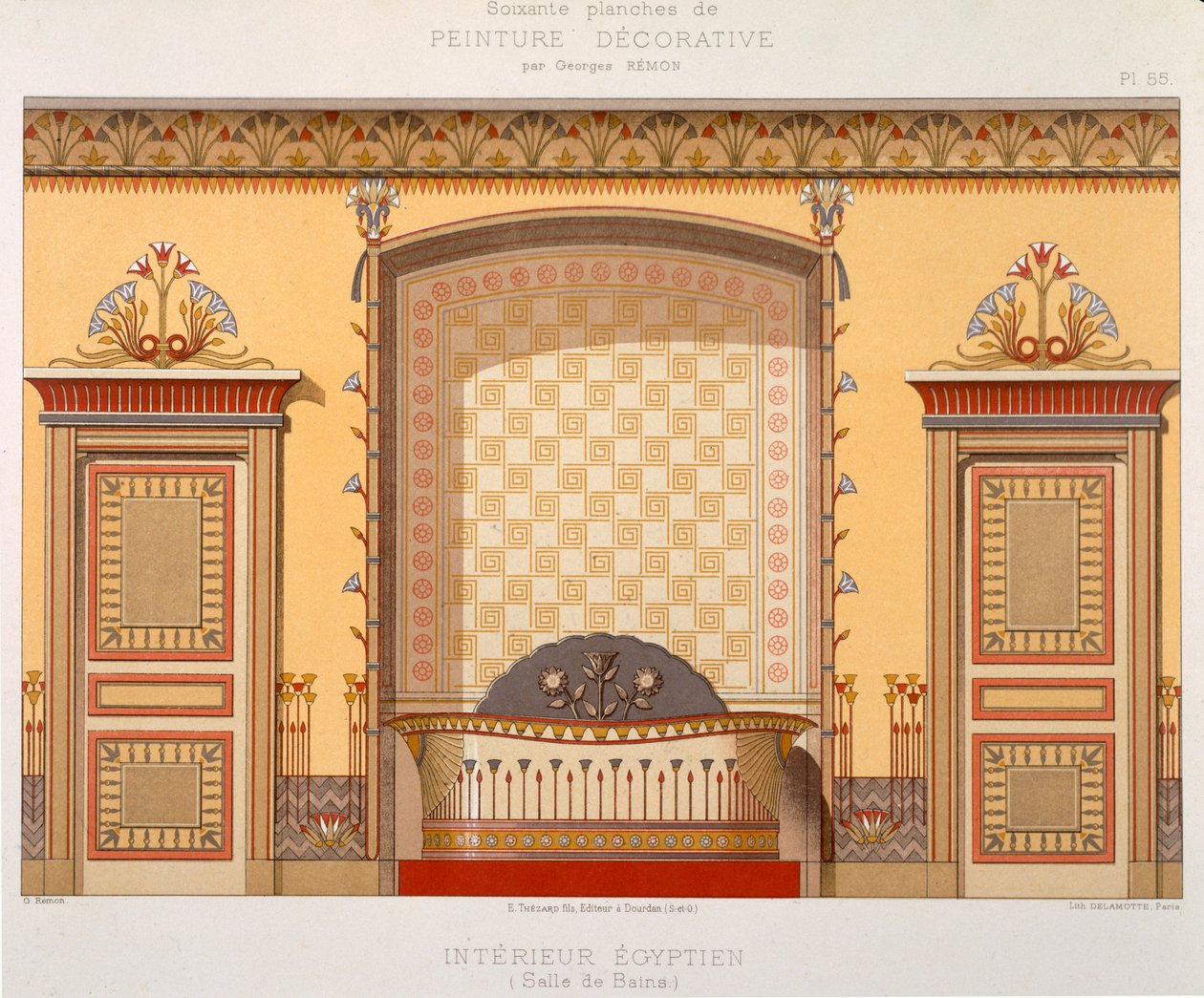 Interior Egípcio (Banheiro), de &39;Decoração de Interiores&39; de Georges Remon