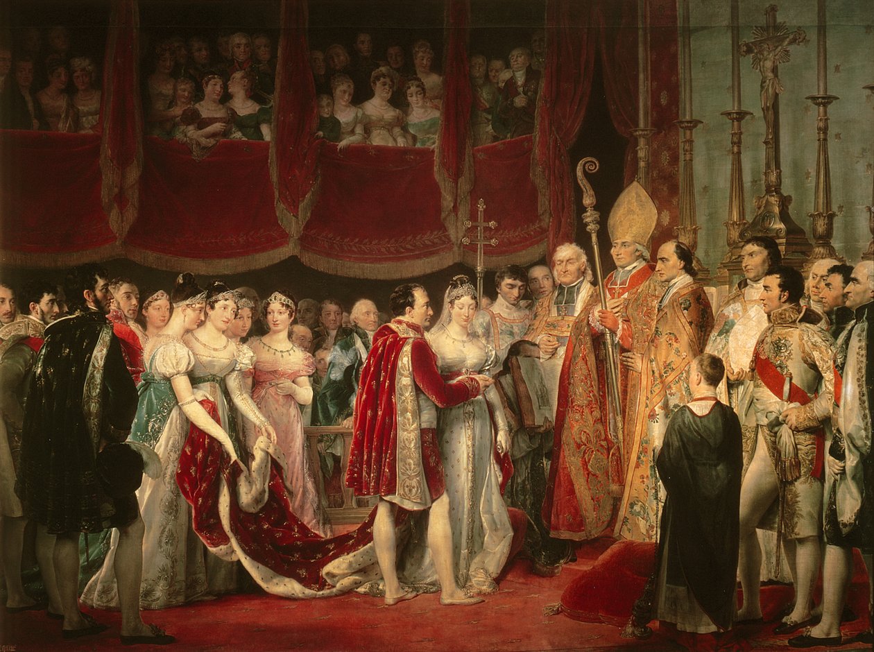A cerimônia de casamento de Napoleão I e da arquiduquesa Marie-Louis em 2 de abril de 1810 de Georges Rouget