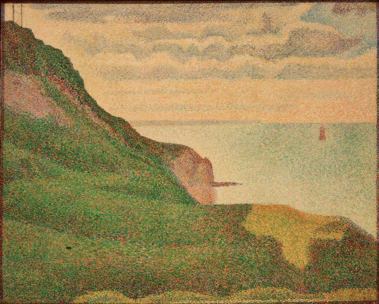 Paisagem costeira perto de Porten-Bessin na Normandia de Georges Seurat