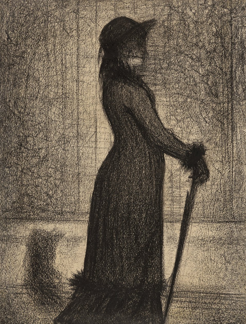 Mulher passeando (um elegante) de Georges Seurat