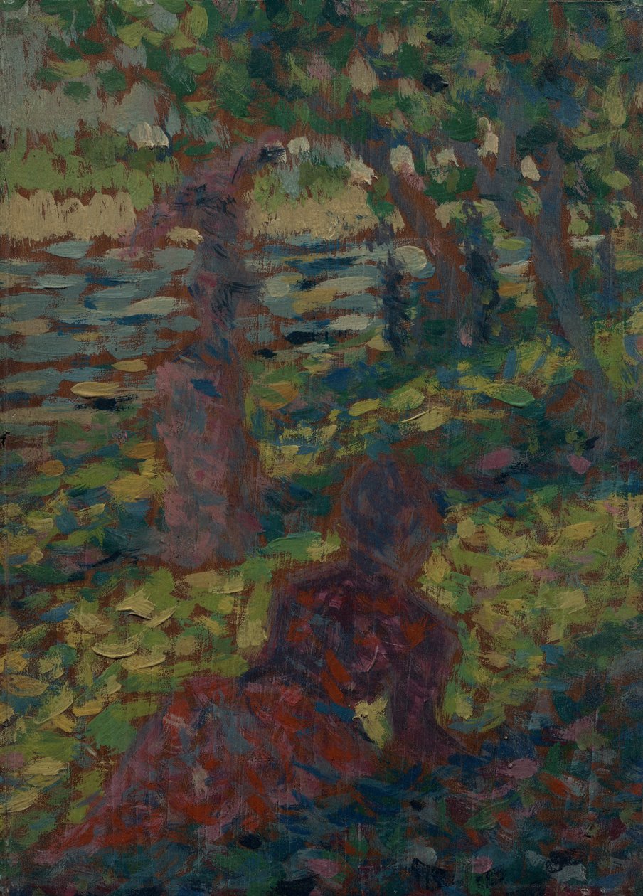 Mulher em um parque de Georges Seurat