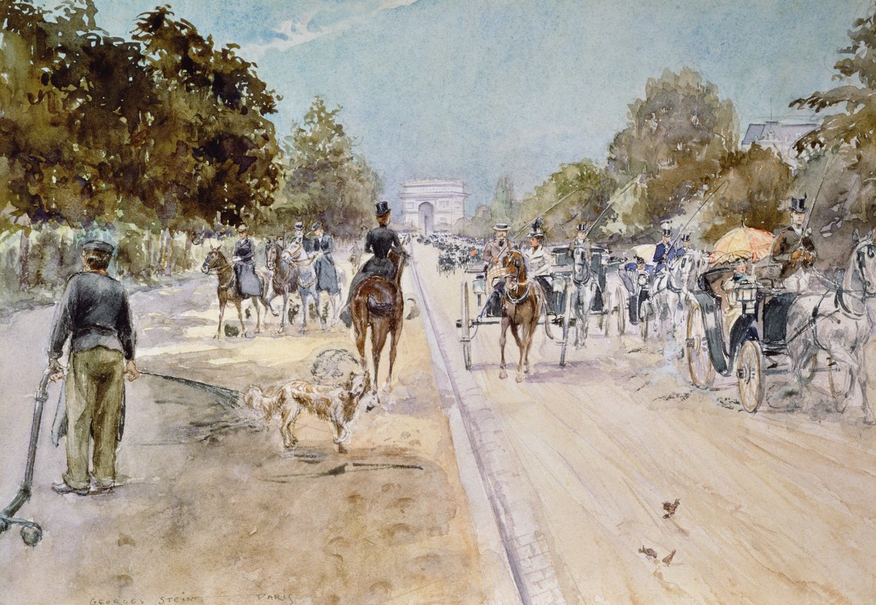 Carruagens na Champs Elysees de Georges Stein