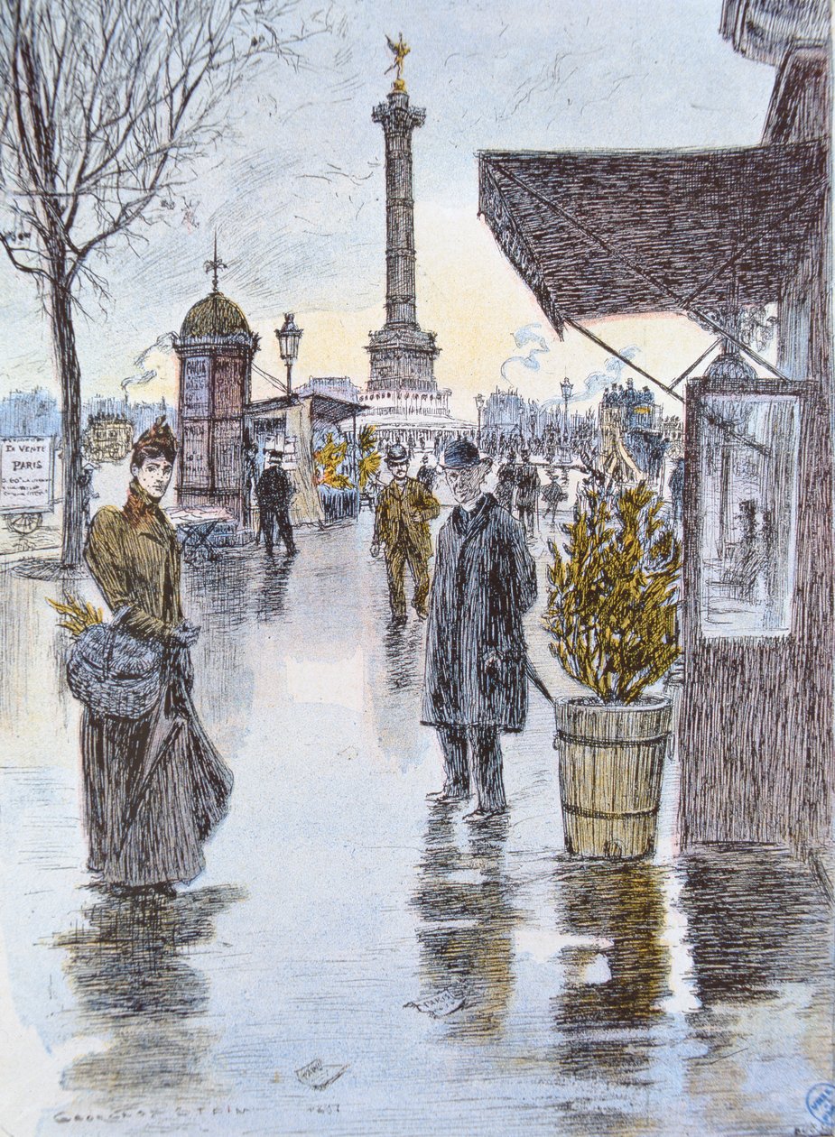 A Place de la Bastille, Paris de Georges Stein