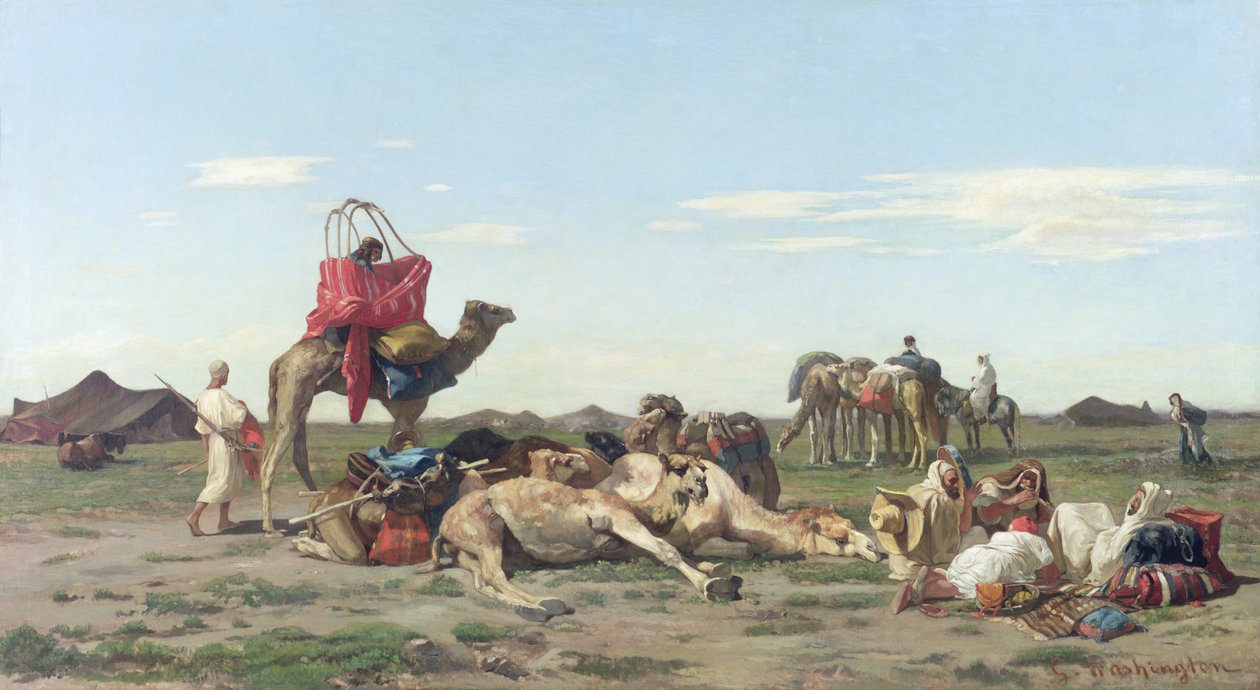 Nômades no Deserto, 1861 de Georges Washington