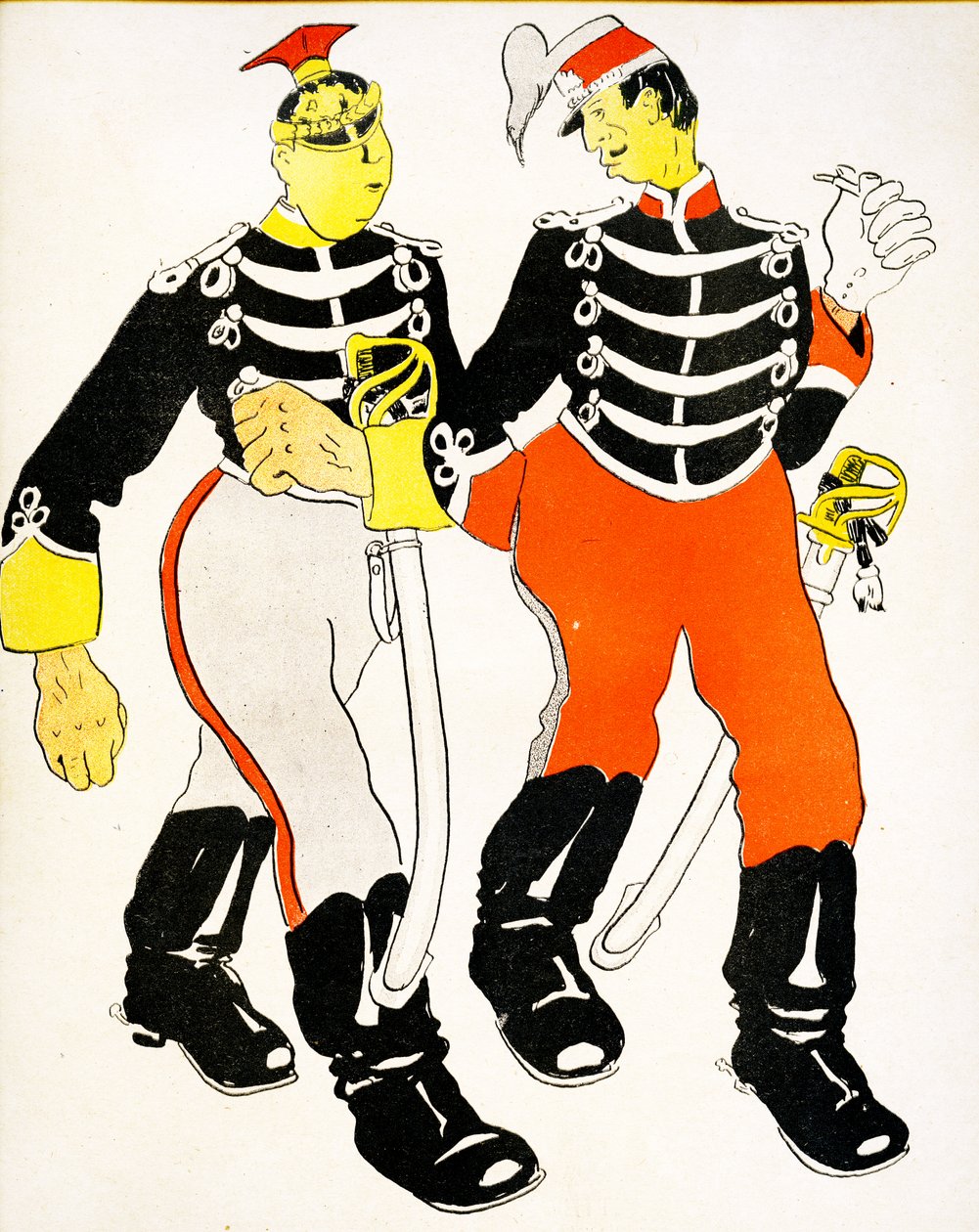 Dois oficiais belgas conversando, 1904. de Georges d 1878 1937 Ostoya