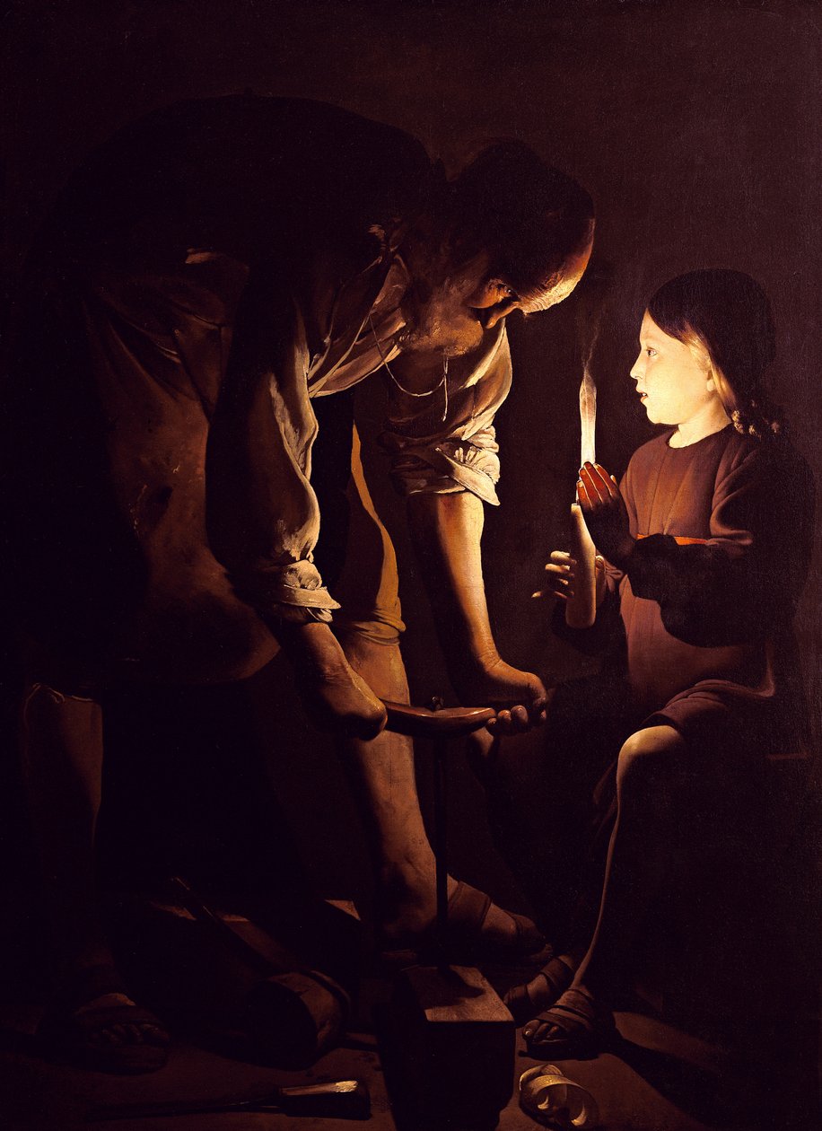 São José, o Carpinteiro, c.1640 de Georges de La Tour