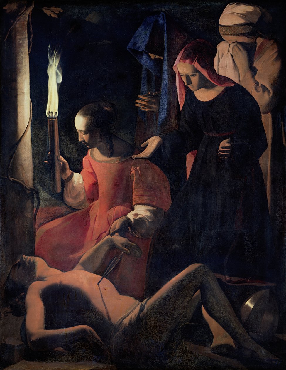 St. Sebastian Tended por St. Irene de Georges de La Tour