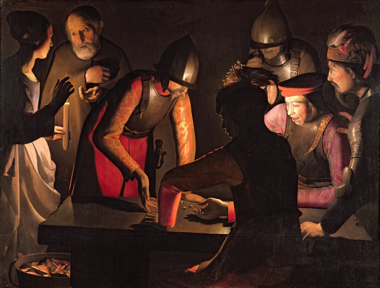A negação de São Pedro, 1650 de Georges de La Tour