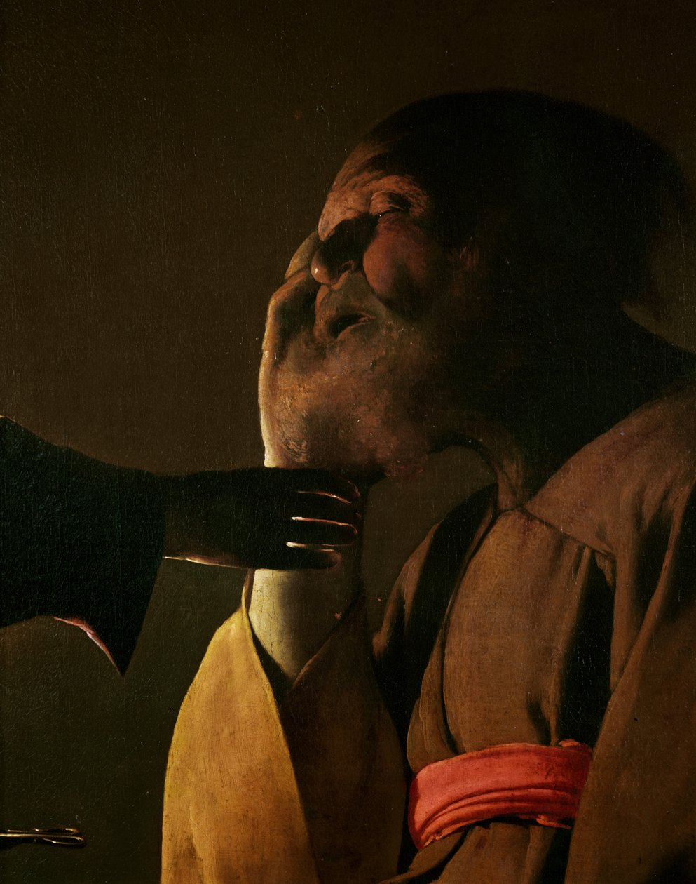 Joseph e o Anjo, 1652 óleo sobre tela detalhe de 3126 de Georges de La Tour