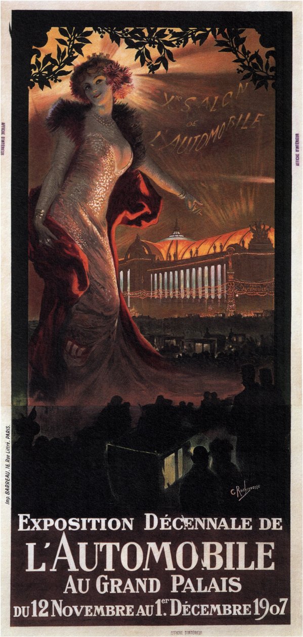 Exposição Decenal de Automóveis no Grand Palais, 1907 de Georges Antoine Rochegrosse