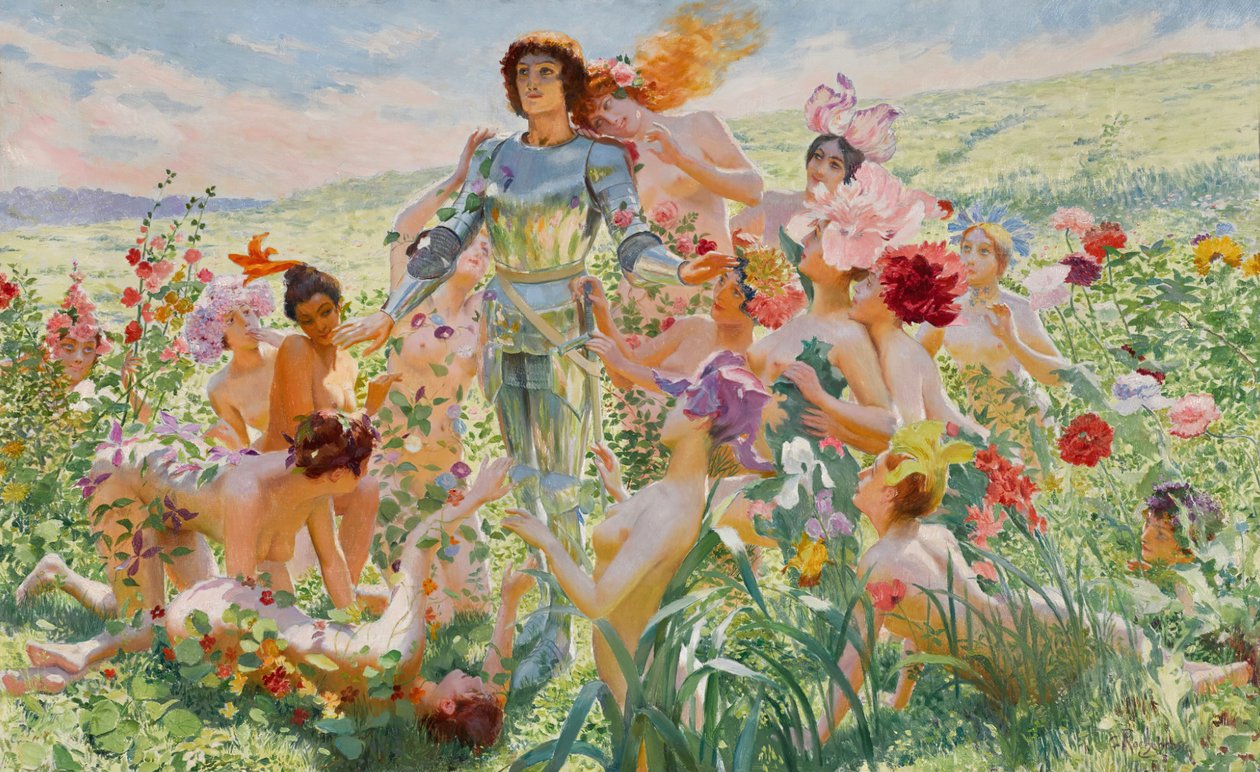 O Cavaleiro das Flores, 1894. de Georges Antoine Rochegrosse