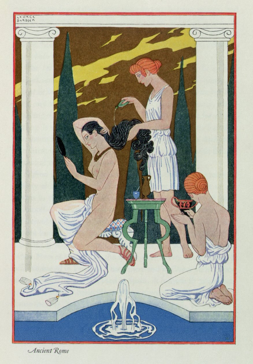 Roma Antiga, de "A Arte do Perfume", pub. 1912 (pochoir print) de Georges Barbier