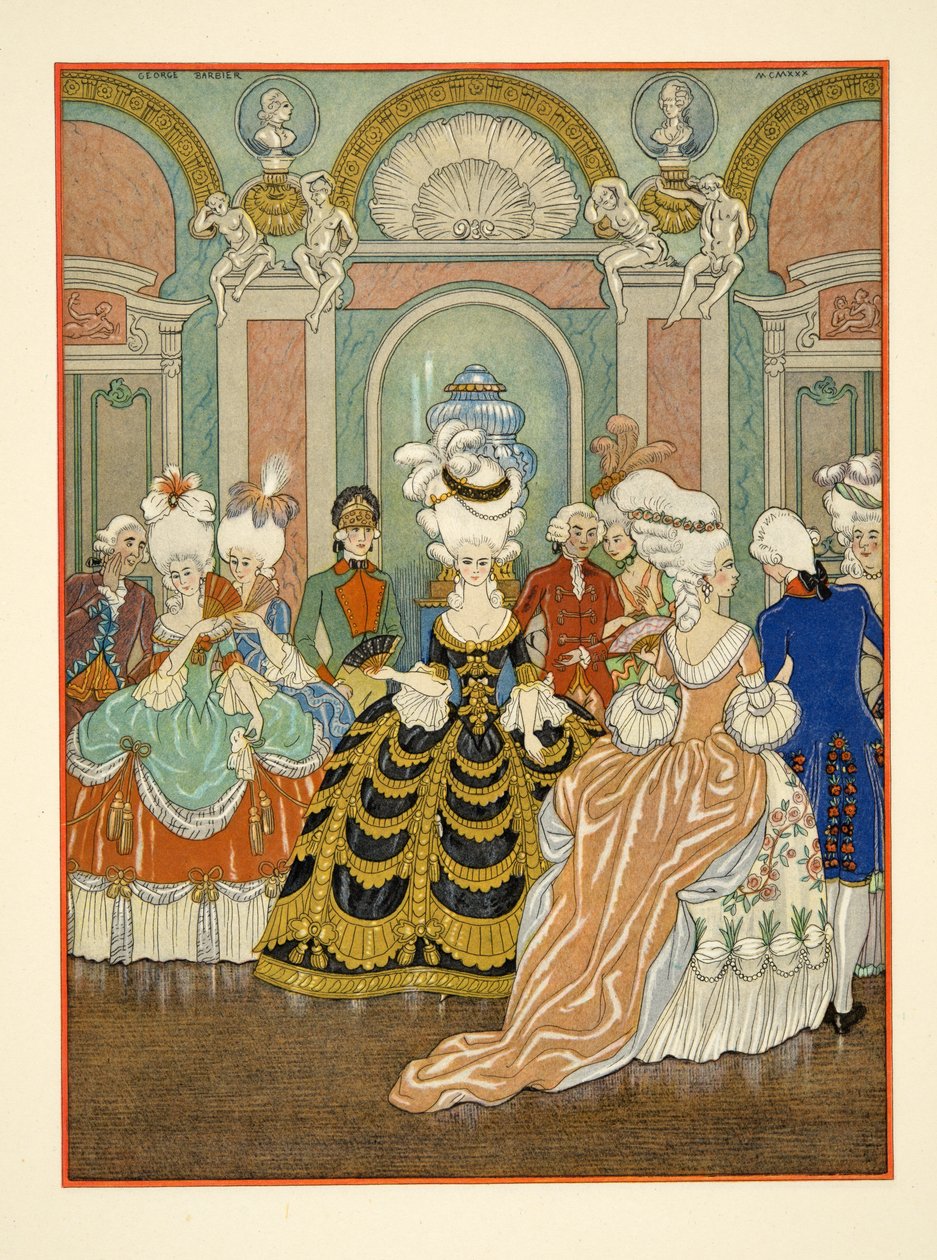 Cena de salão, ilustração de 