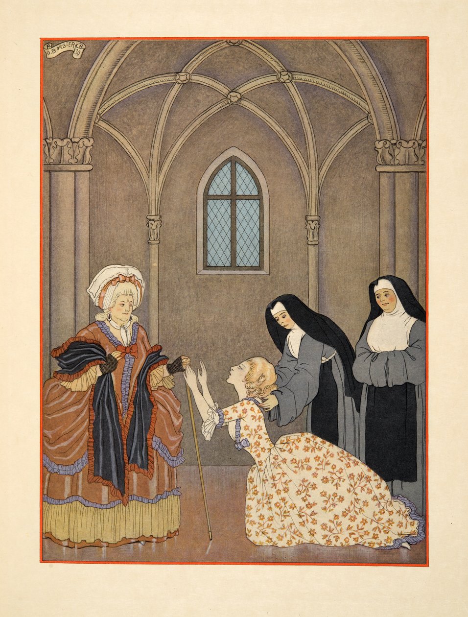 Cecile de regresso ao convento, ilustração do pub 