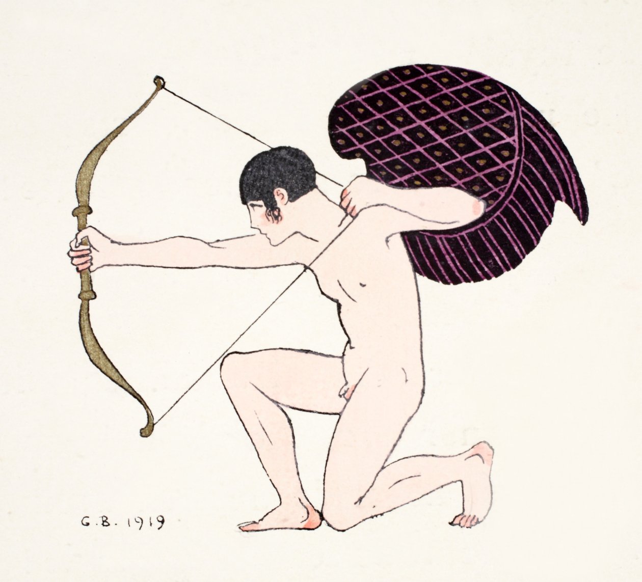 Cupido 1919 (impressão pochoir) de Georges Barbier