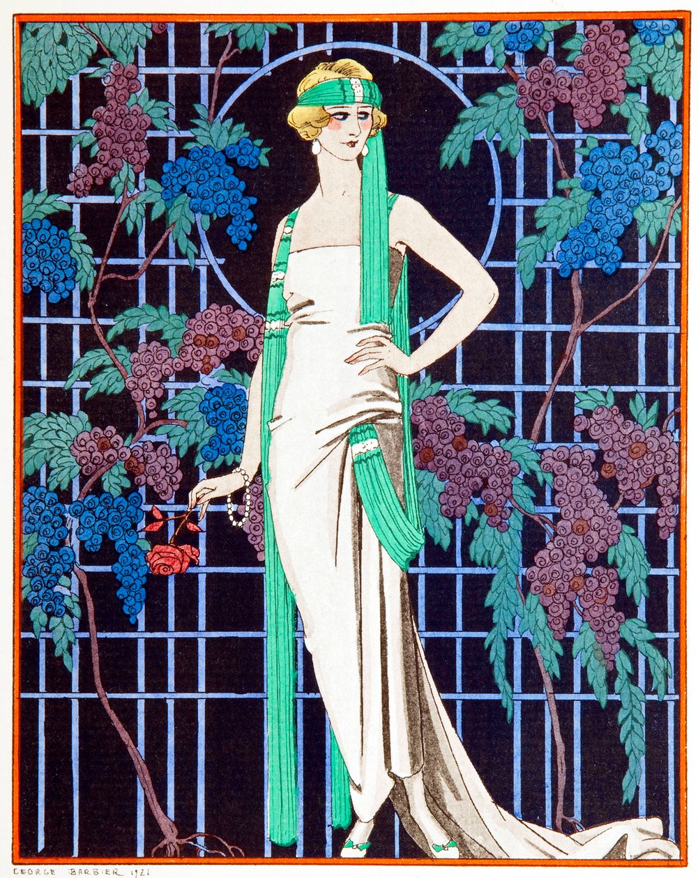 Rosas na noite de Georges Barbier
