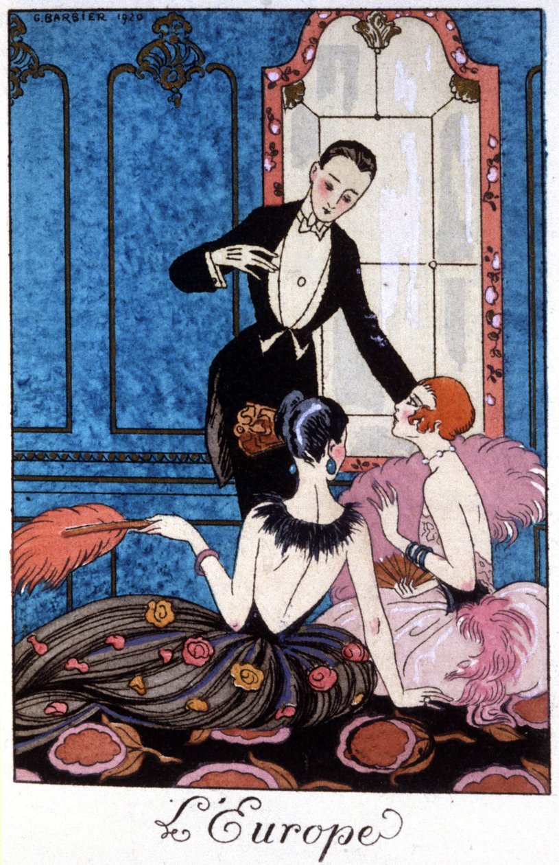 Europa, início do século XX (ilustração) de Georges Barbier