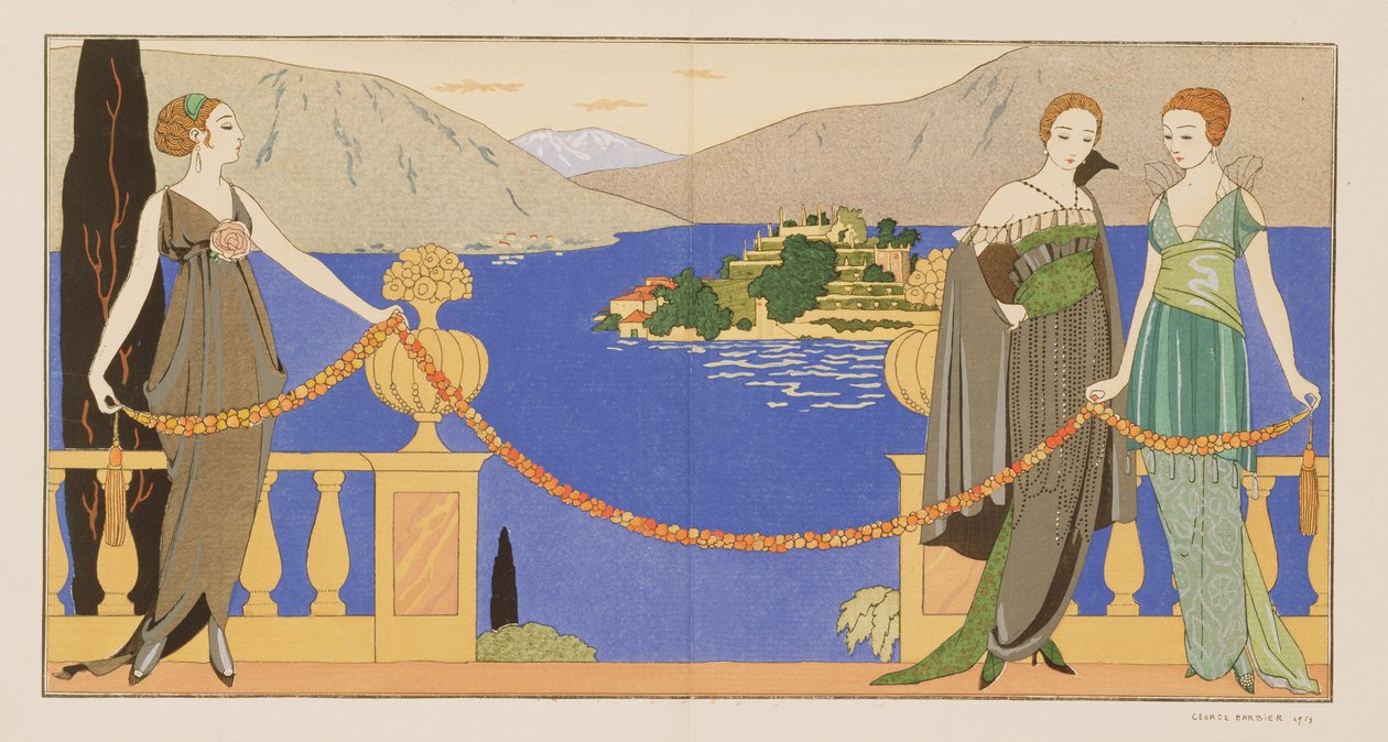 Isola Bella, vestidos de noite desenhados por Redfern, prato 57 da 