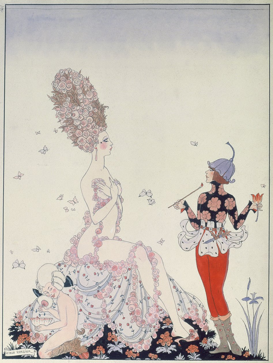 Mãe Natureza (caneta, tinta e aguarela sobre papel) de Georges Barbier