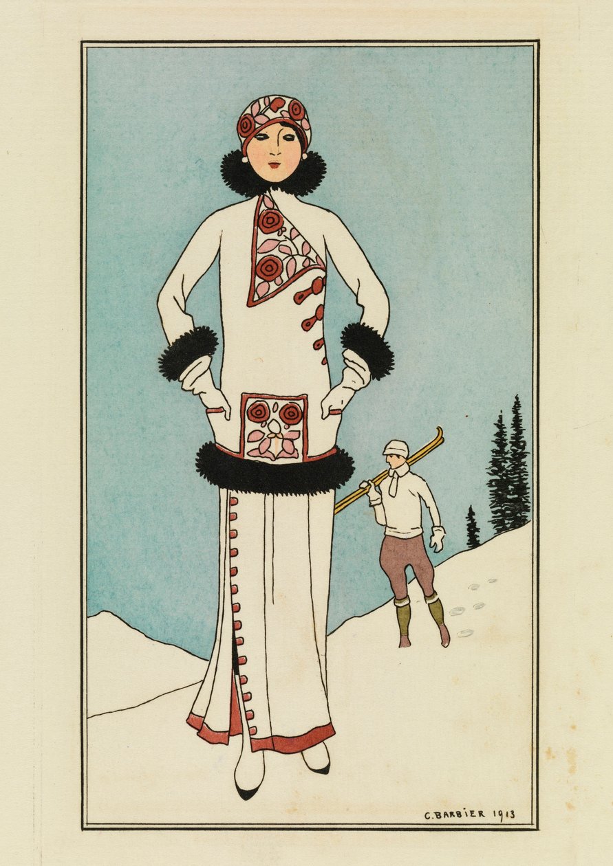 Pour St. Moritz, Prato de "Costumes Parisiens de Georges Barbier