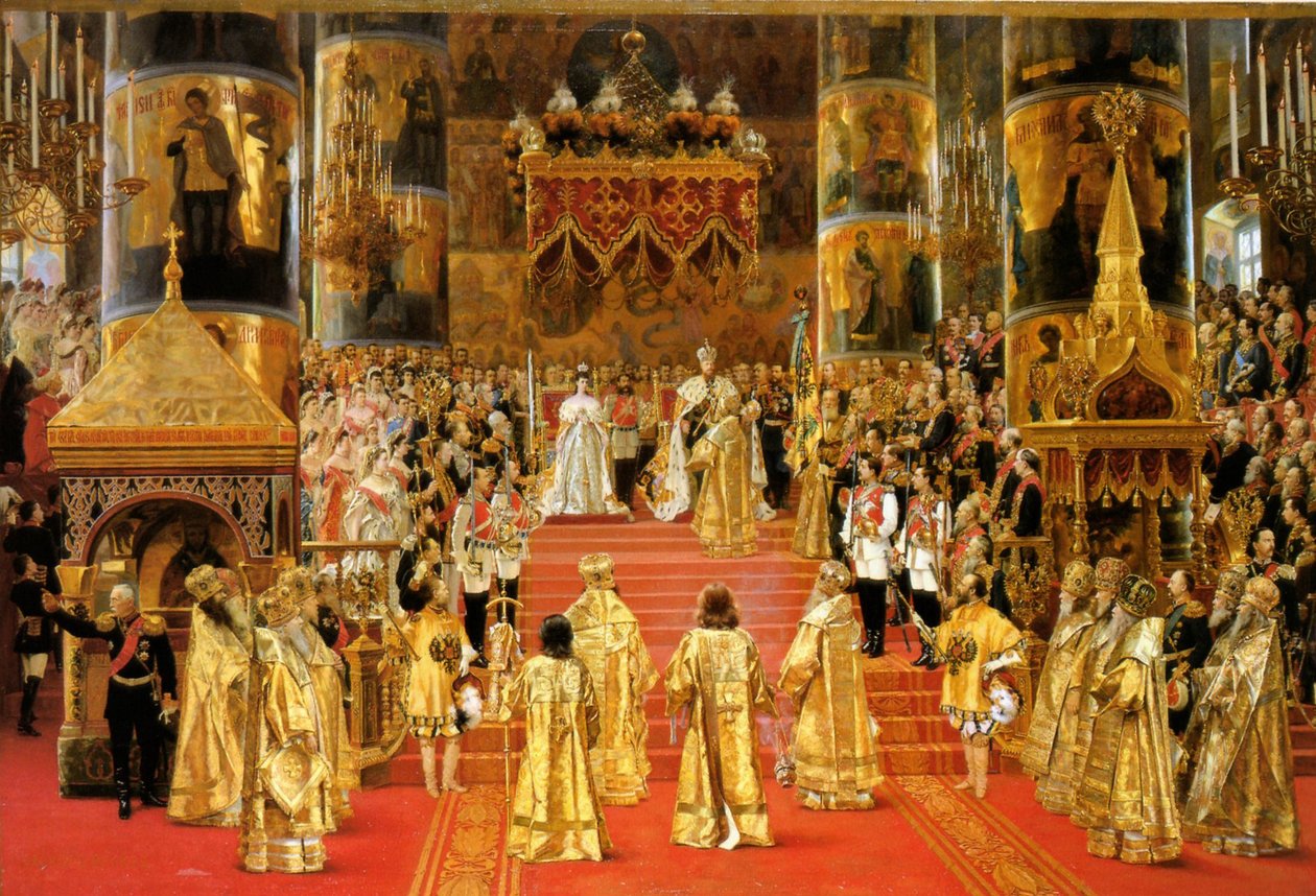 Coroação do Imperador Alexandre III, 1888 de Georges Becker