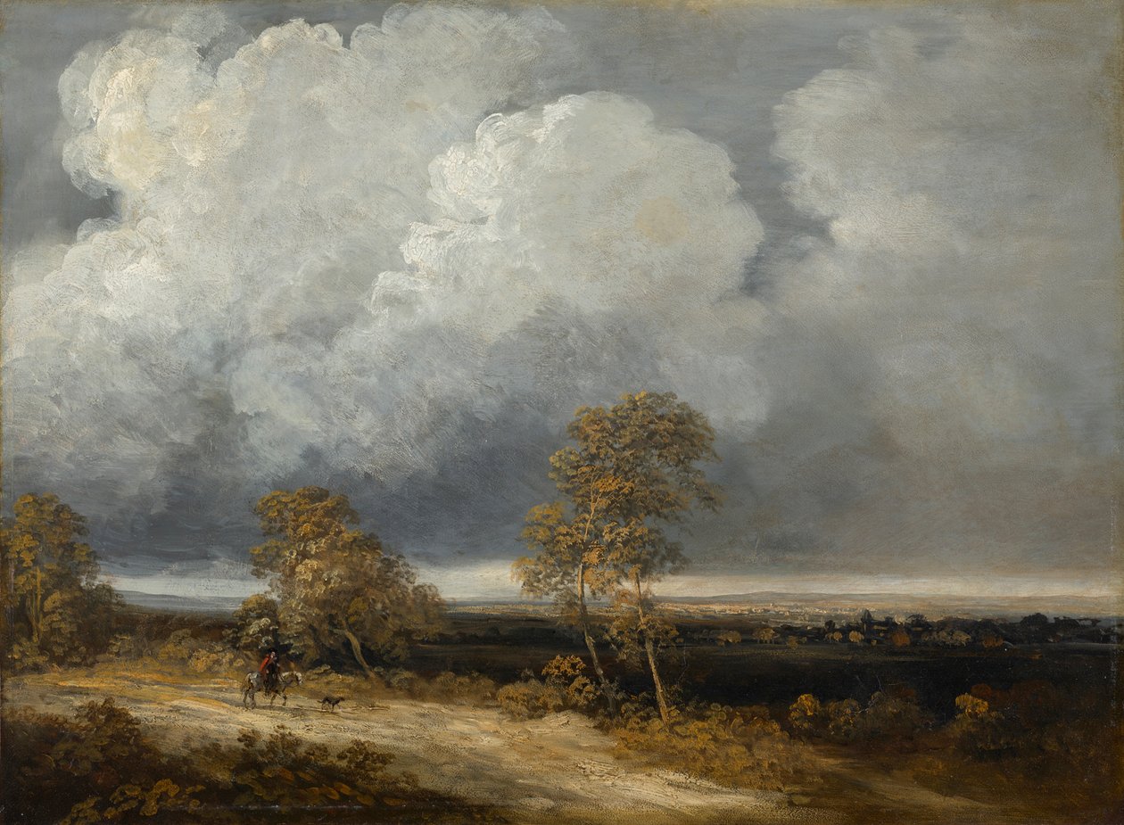 Paisagem com um cavaleiro de Georges Bernard Michel