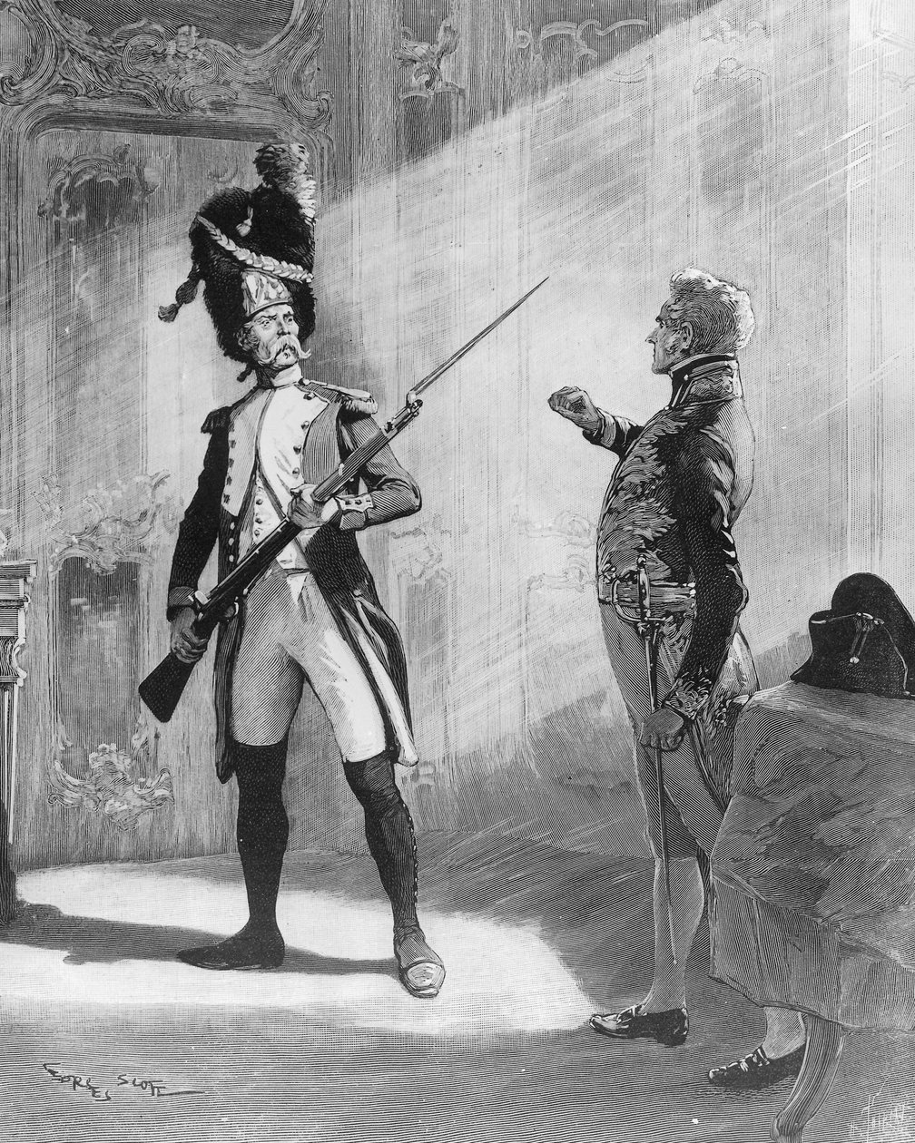 Flambeau e Klemens von Metternich, ilustração para a peça "L