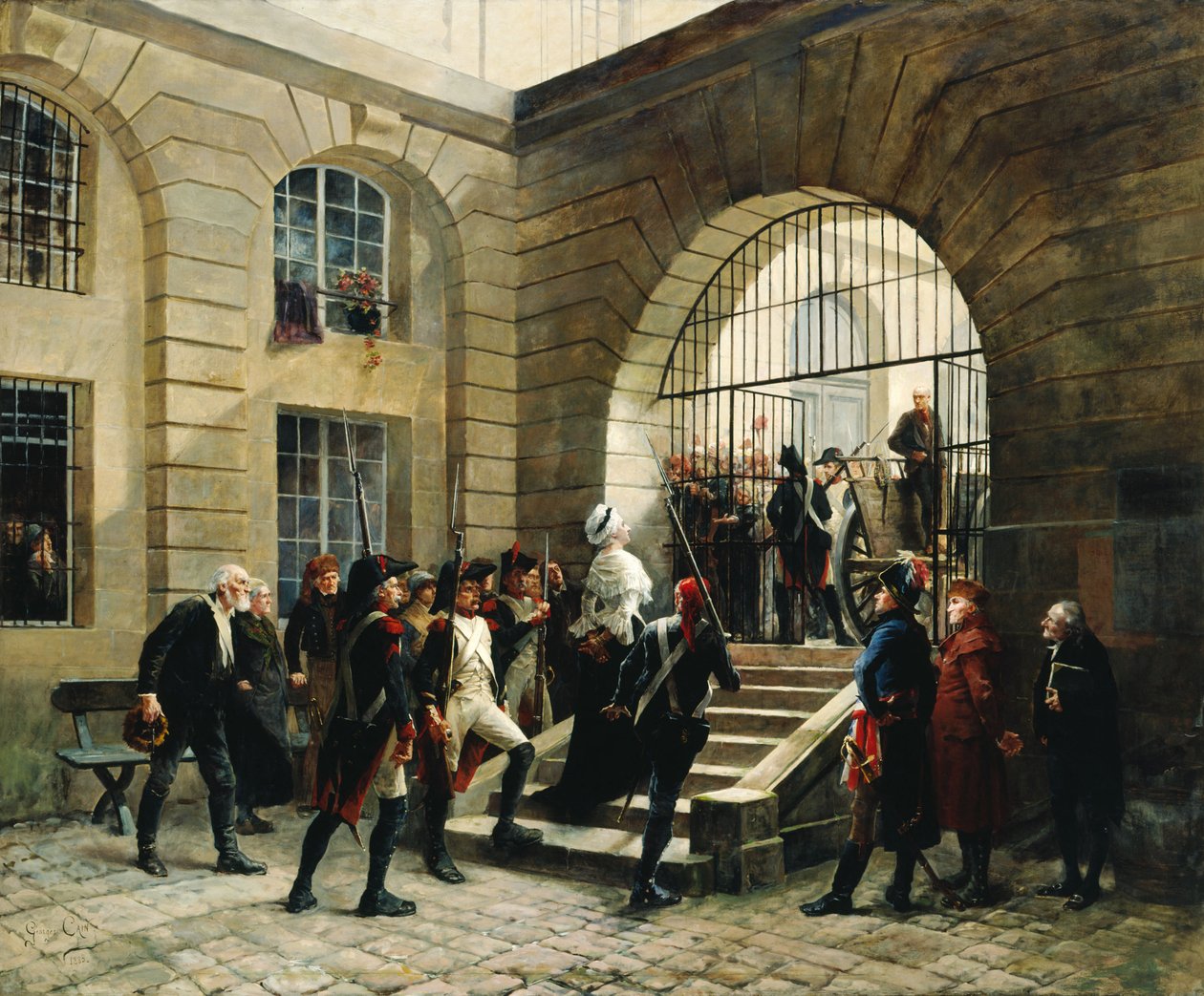 Maria Antonieta deixando a Conciergerie, 16 de outubro de 1793, 1885. de Georges Cain