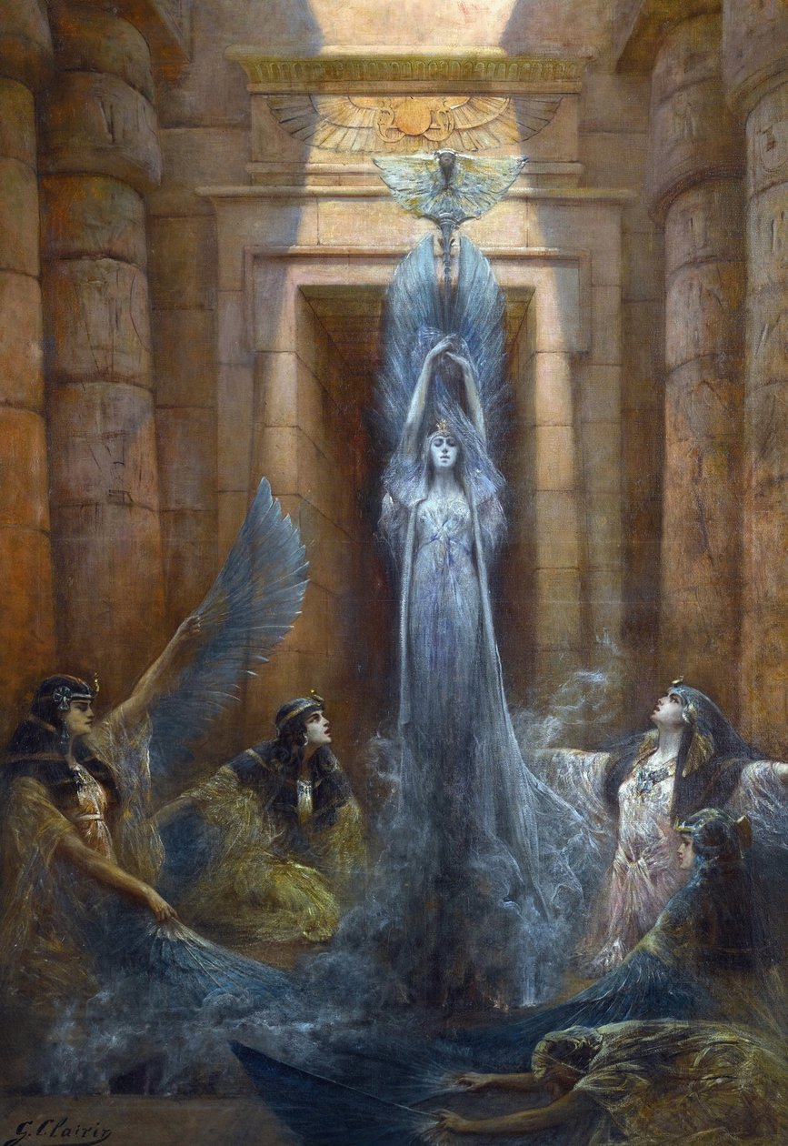 Neith (ou Neit) - The Godess Neith p- Pintura de Georges Clairin (1843-1919), - Óleo sobre tela de Georges Clairin