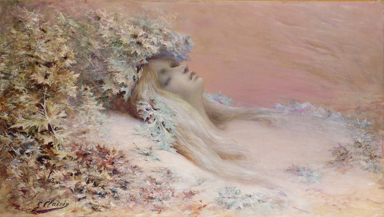 Ophelia nos cardos de Georges Clairin