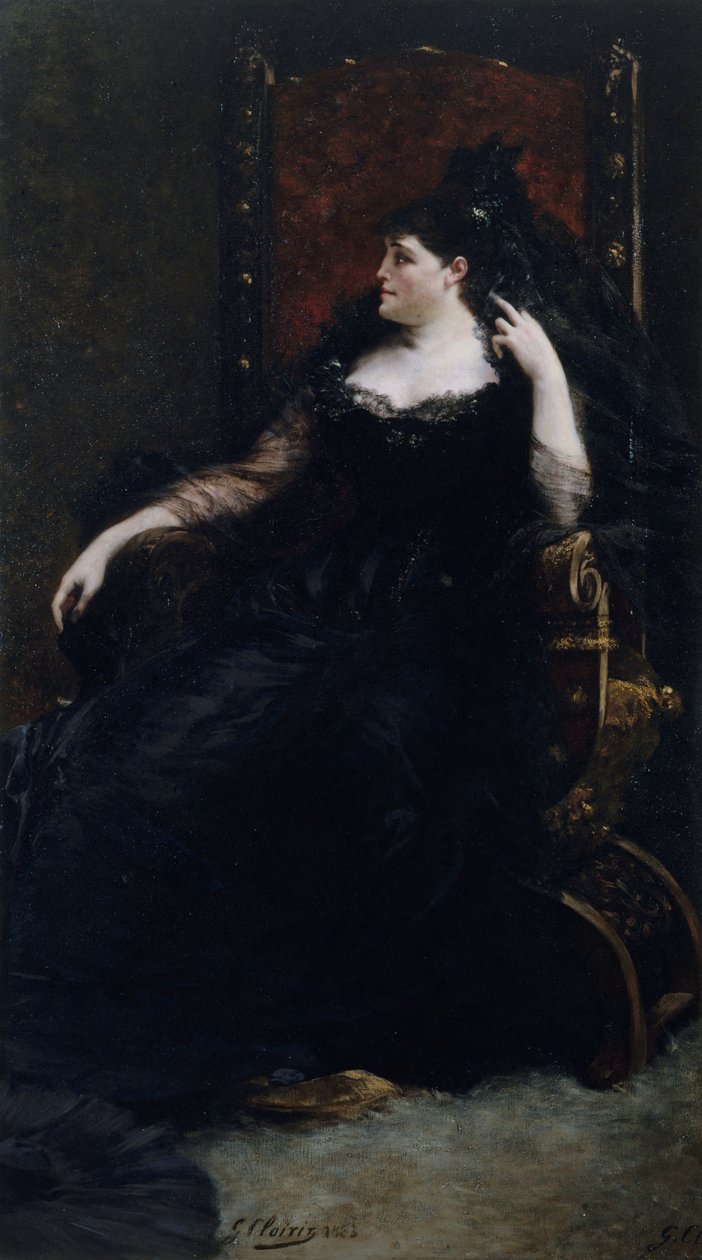 Retrato da cantora de ópera Gabrielle Krauss 1842-1906, 1883. de Georges Clairin