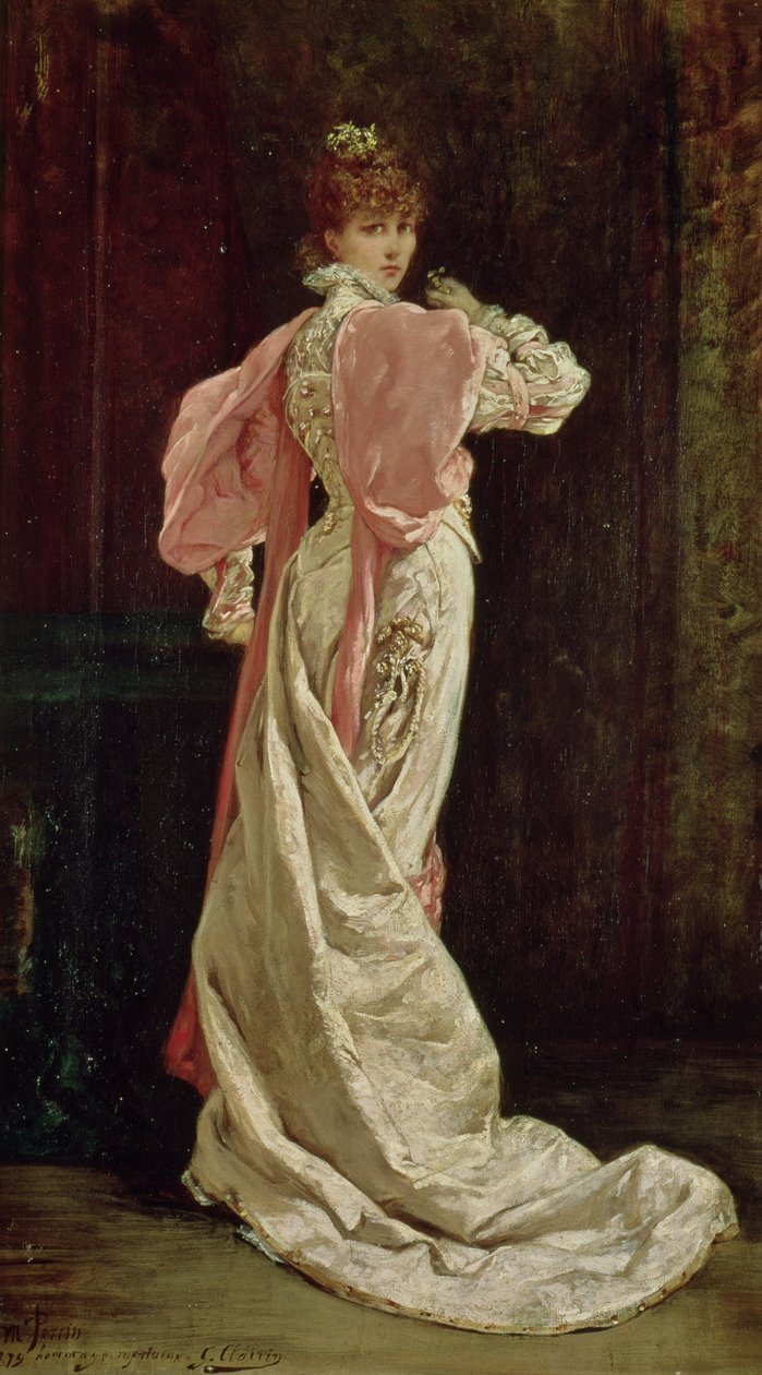 Sarah Bernhardt (1844-1923) no papel da rainha em &39;Ruy Blas&39; de Victor Hugo, 1879 de Georges Clairin