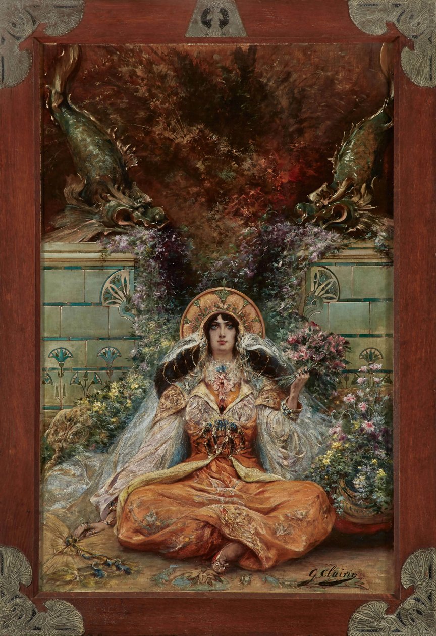 Sarah Bernhardt no papel de Izeyl de Georges Clairin