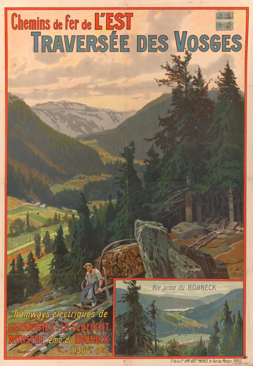 Ferrovias Orientais. Atravessando os Vosges, 1908. de Georges Daubner