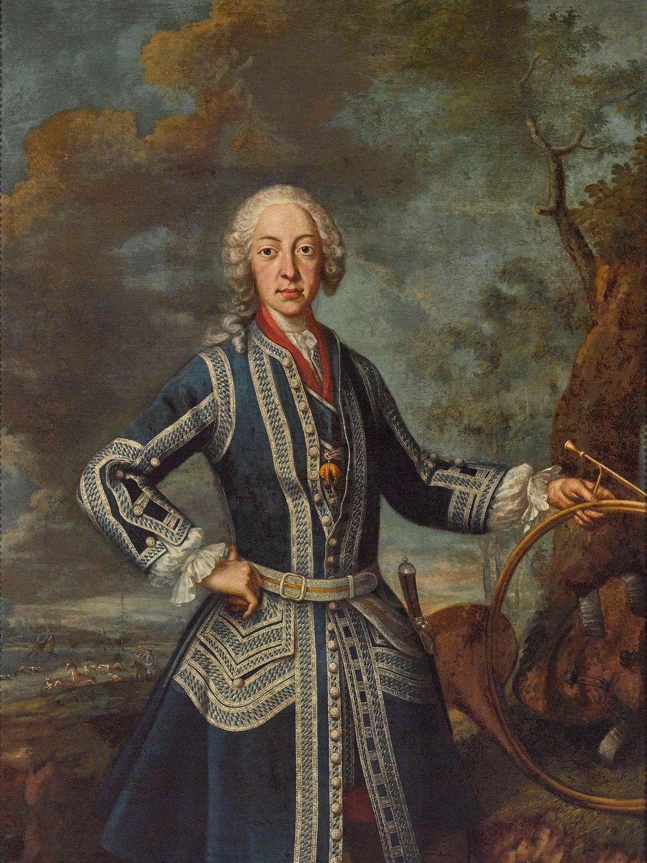 Maximilian III Joseph em traje de caça (óleo sobre tela) de Georges Desmarées